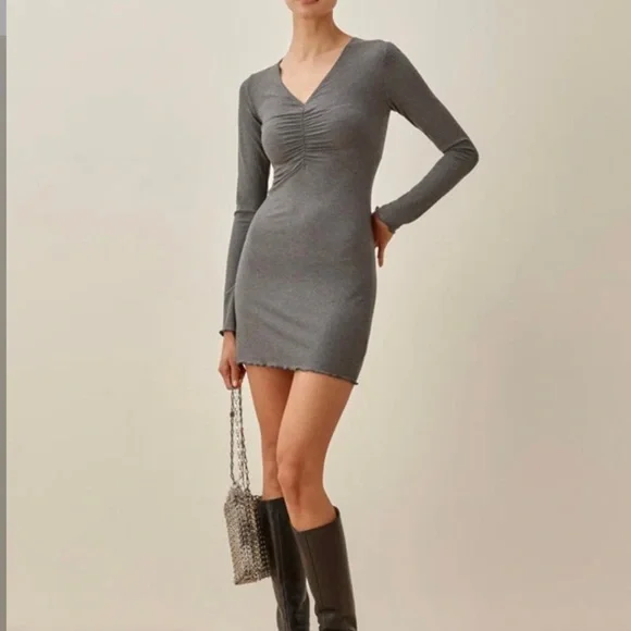 slim fit dress slacks Modest Jennie Ribbed Midi Dress